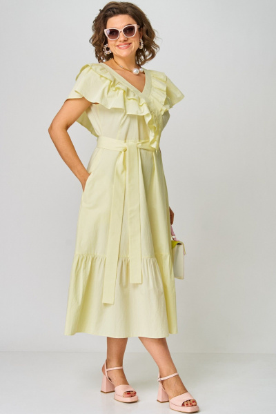 Платье EVA GRANT 7225М лимонный - фото 5