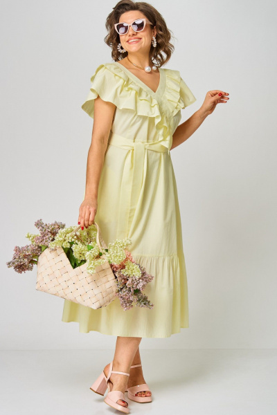 Платье EVA GRANT 7225М лимонный - фото 3