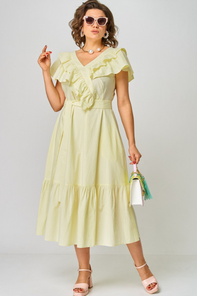 Платье EVA GRANT 7225М лимонный - фото 6