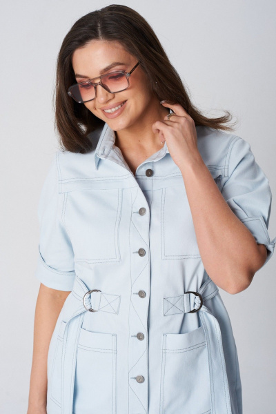 Платье LeNata 16502 голубой - фото 10