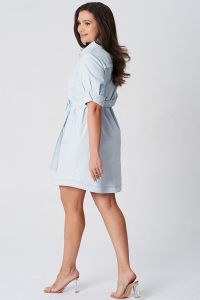 Платье LeNata 16502 голубой - фото 5