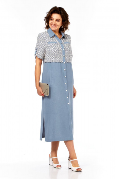 Платье Tensi 398 голубой - фото 3