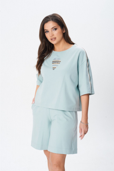 Джемпер, шорты MarSo 2437 мята - фото 5