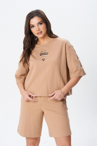 Джемпер, шорты MarSo 2437 капучино - фото 6