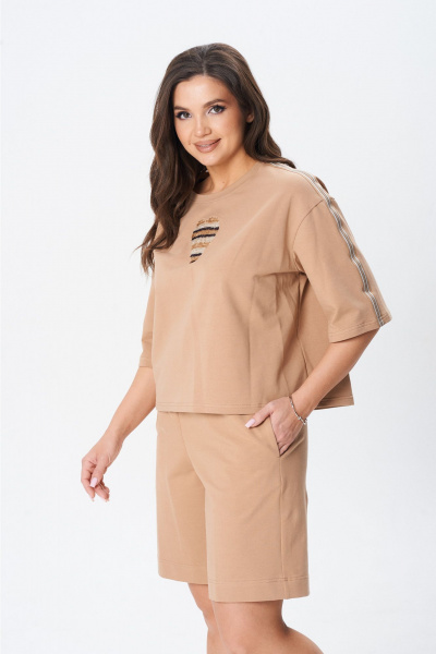 Джемпер, шорты MarSo 2437 капучино - фото 5