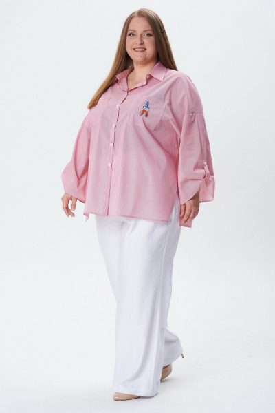 Блуза Condra 16284 белый_красный - фото 7