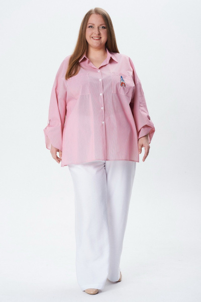 Блуза Condra 16284 белый_красный - фото 2