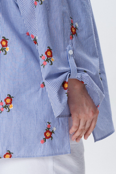 Блуза Condra 16284 белый_синий - фото 9