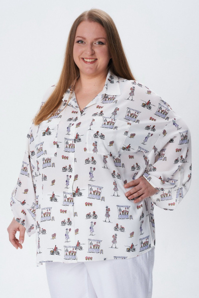 Блуза Condra 16284 молочный - фото 3