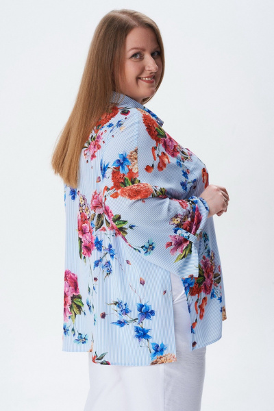 Блуза Condra 16284 молочный_голубой - фото 9