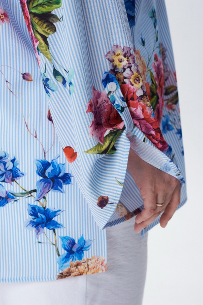 Блуза Condra 16284 молочный_голубой - фото 8