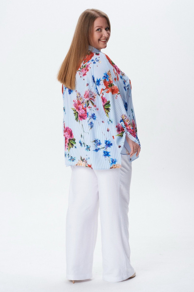 Блуза Condra 16284 молочный_голубой - фото 7