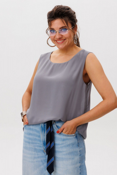 Блуза Anelli 1600 графитовая_пыль - фото 6