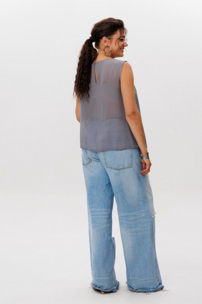 Блуза Anelli 1600 графитовая_пыль - фото 5