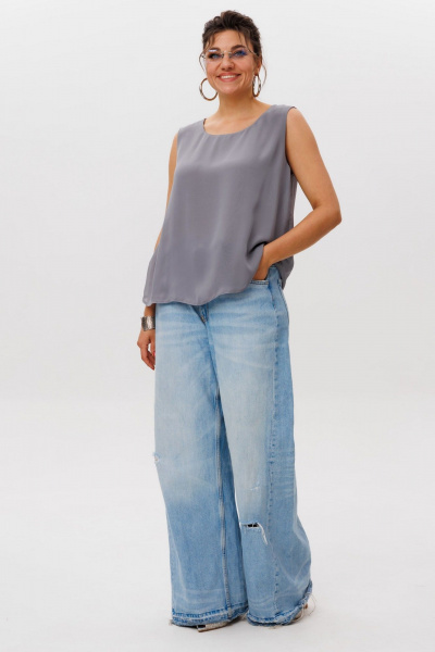 Блуза Anelli 1600 графитовая_пыль - фото 4