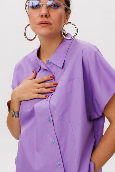 Рубашка Anelli 1618 сиреневый_рассвет - фото 9