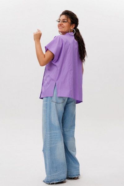 Рубашка Anelli 1618 сиреневый_рассвет - фото 7