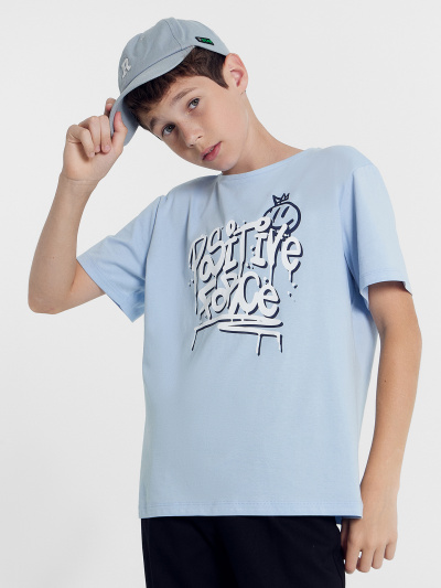 Футболка Mark Formelle 113432/24-30039П-0 голубой_печать_Печать - фото 69