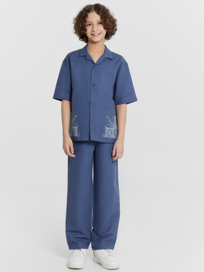 Рубашка Mark Formelle 113454/24-33188П-9 шторм_печать_1_сл_на_ПР_1сл_на_ЛВ_дет_пер - фото 11