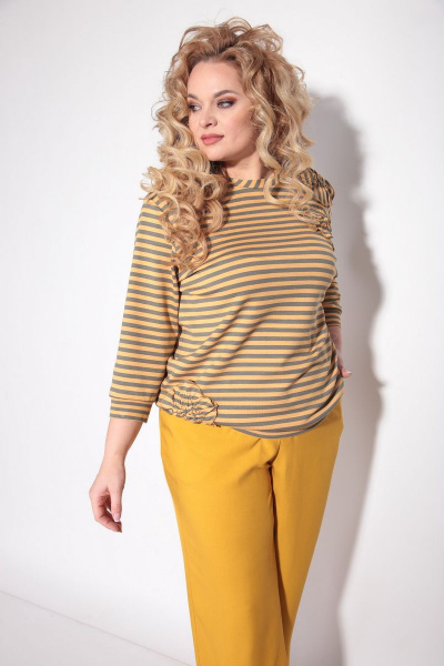 Брюки, джемпер Michel chic 1205 желтый - фото 4