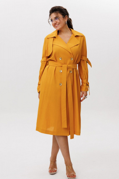 Платье Anelli 1577 янтарный_мед - фото 10