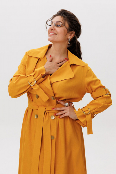 Платье Anelli 1577 янтарный_мед - фото 8