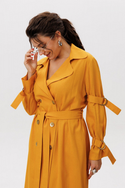 Платье Anelli 1577 янтарный_мед - фото 7