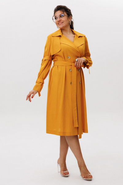 Платье Anelli 1577 янтарный_мед - фото 4