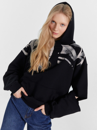 Худи Mark Formelle 122987/24-29342П-7 черный_печать_1_сл_на_пол_1сл_на_спинке - фото 81