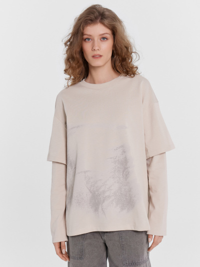 Джемпер Mark Formelle 122988/24-29640П-0 белый_песок_печать_1_сл_на_пол_1сл_на_спинке_1сл_те - фото 81