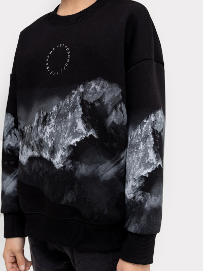 Джемпер Mark Formelle 123437/22/23865П-7П черный_печать_4_сл_на_пол_4сл_на_ЛВ_ПР_рук - фото 92