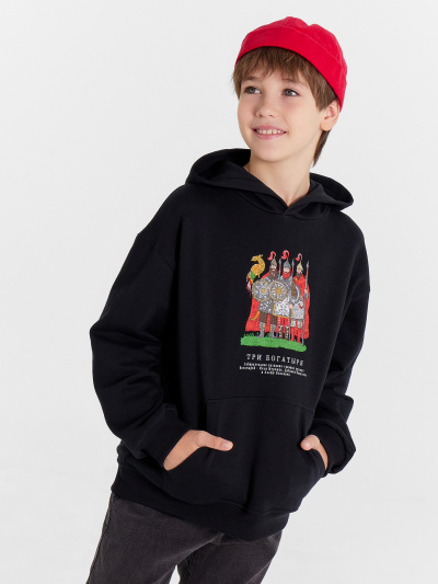 Худи Mark Formelle 123445/24-30069П-7 черный_печать_3_сл_на_пол_3_сл_на_спинке - фото 86