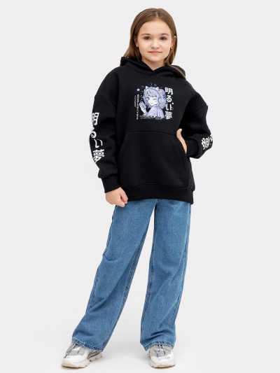 Худи Mark Formelle 127886-1/22/24320П-7П черный_печать_2_сл_на_пол_1_сл_ПР_рукав_1_сл_ЛВ_ - фото 16