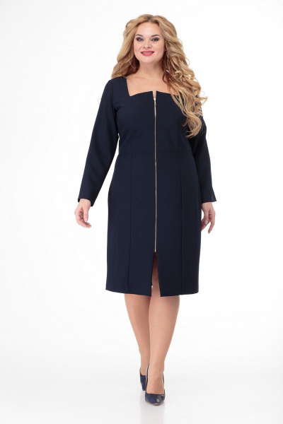 Платье Anelli 891 темно-синий - фото 8