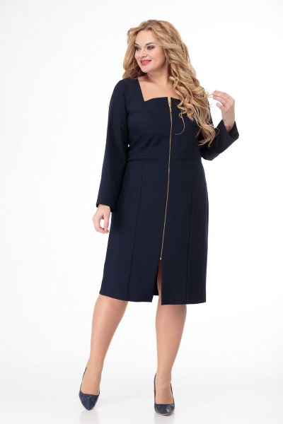 Платье Anelli 891 темно-синий - фото 7