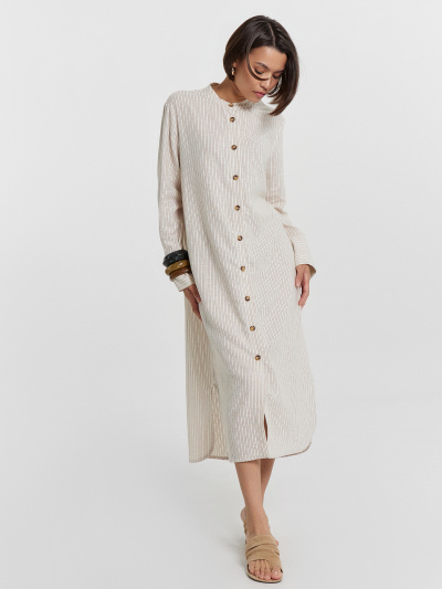 Платье Mark Formelle 152627/24-27455П-9 коричневая_полоска_на_молочном - фото 11