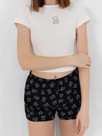 Футболка, шорты Mark Formelle 592599/24-31943ПП-1 белый_мишки_на_черном_1_сл_на_пол - фото 114