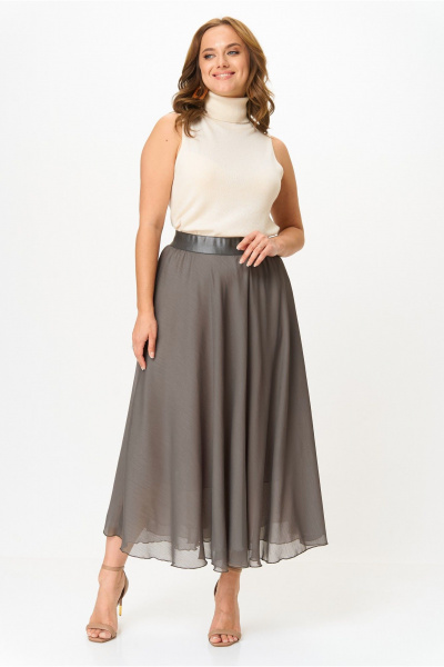 Юбка Anna Majewska А334 серо-коричневый - фото 4