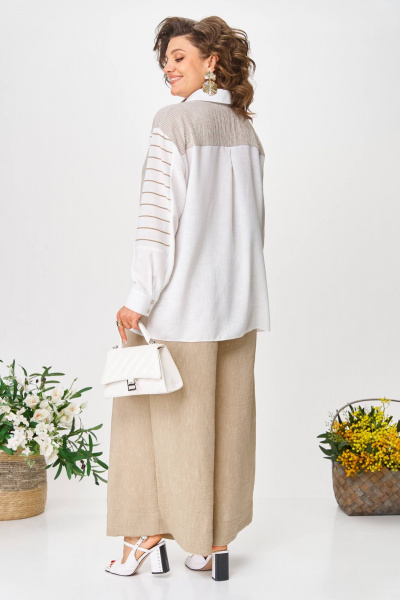 Блуза, брюки Anastasia 1242 молочно-бежевый - фото 9