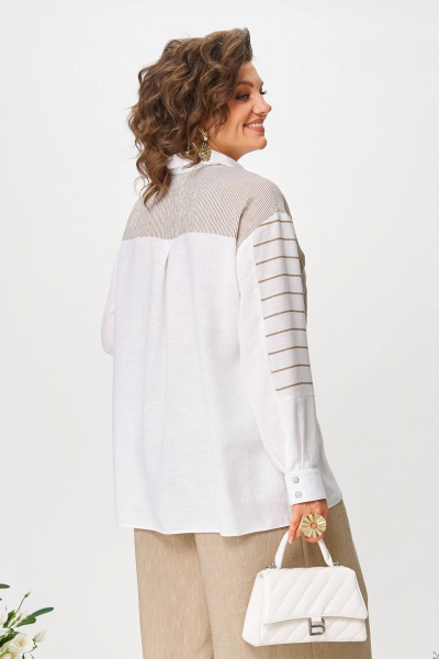 Блуза, брюки Anastasia 1242 молочно-бежевый - фото 8