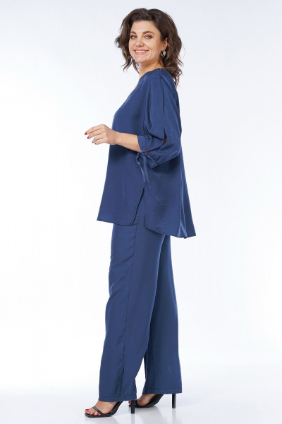 Блуза, брюки Пинск-Стиль 230 синий - фото 6