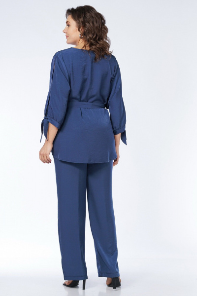 Блуза, брюки Пинск-Стиль 230 синий - фото 4