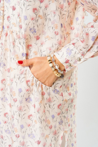 Брюки, топ, туника Fita 4091 бежево-пудровый - фото 8