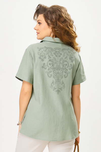 Блуза Fita 20463 фисташка - фото 16