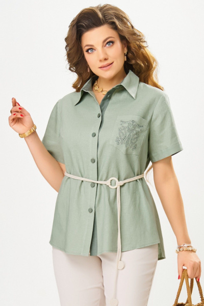 Блуза Fita 20463 фисташка - фото 2