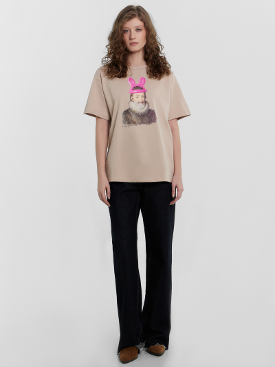 Футболка Mark Formelle 112934/24-31178П-0 холодный_бежевый_печать_3_сл_на_пол - фото 22