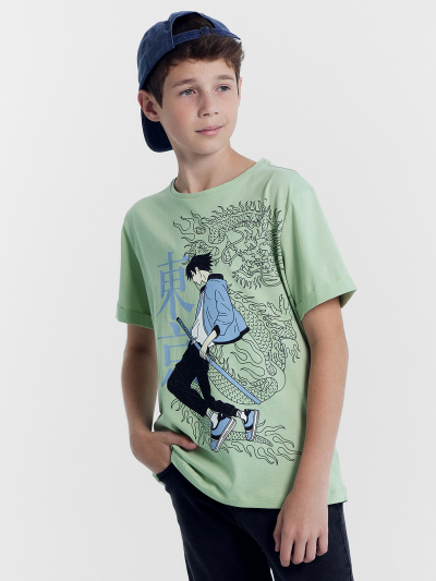 Футболка Mark Formelle 113421/24-27794П-0 пыльно_зеленый_печать_Печать - фото 60