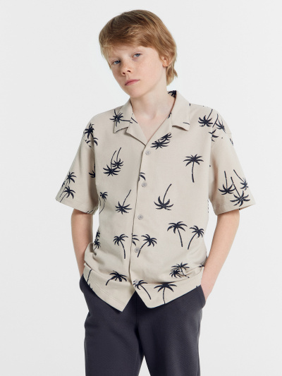 Рубашка Mark Formelle 113445/24-27207Ц-11 пальмы_на_тепло_сером - фото 70