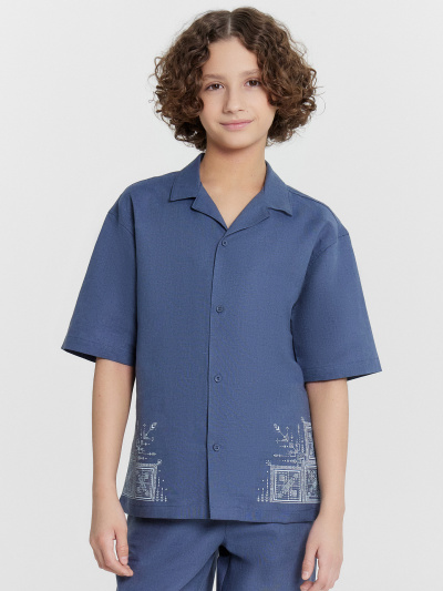 Рубашка Mark Formelle 113454/24-33188П-9 шторм_печать_1_сл_на_ПР_1сл_на_ЛВ_дет_пер - фото 23