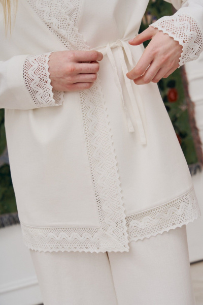 Брюки, жакет Lokka 1631 молочный - фото 6